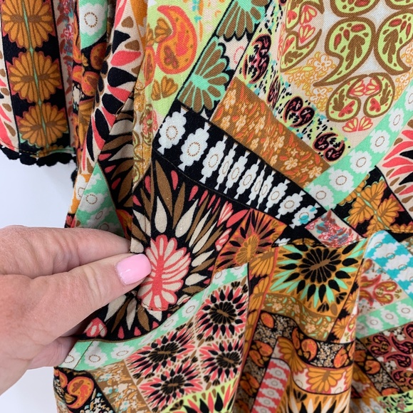 Uncle Frank Boho Drop Waist Bell Sleeve Dress Sz S - Picture 7 of 16